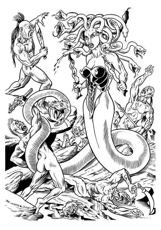 Menace of the Gorgon Lamia by SCAR